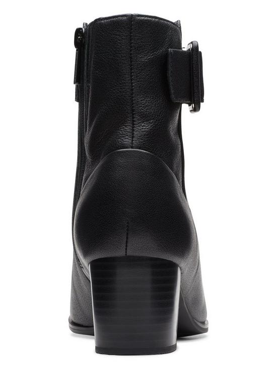stillFront image of clarks-loken-zip-wp-boots-black-leather