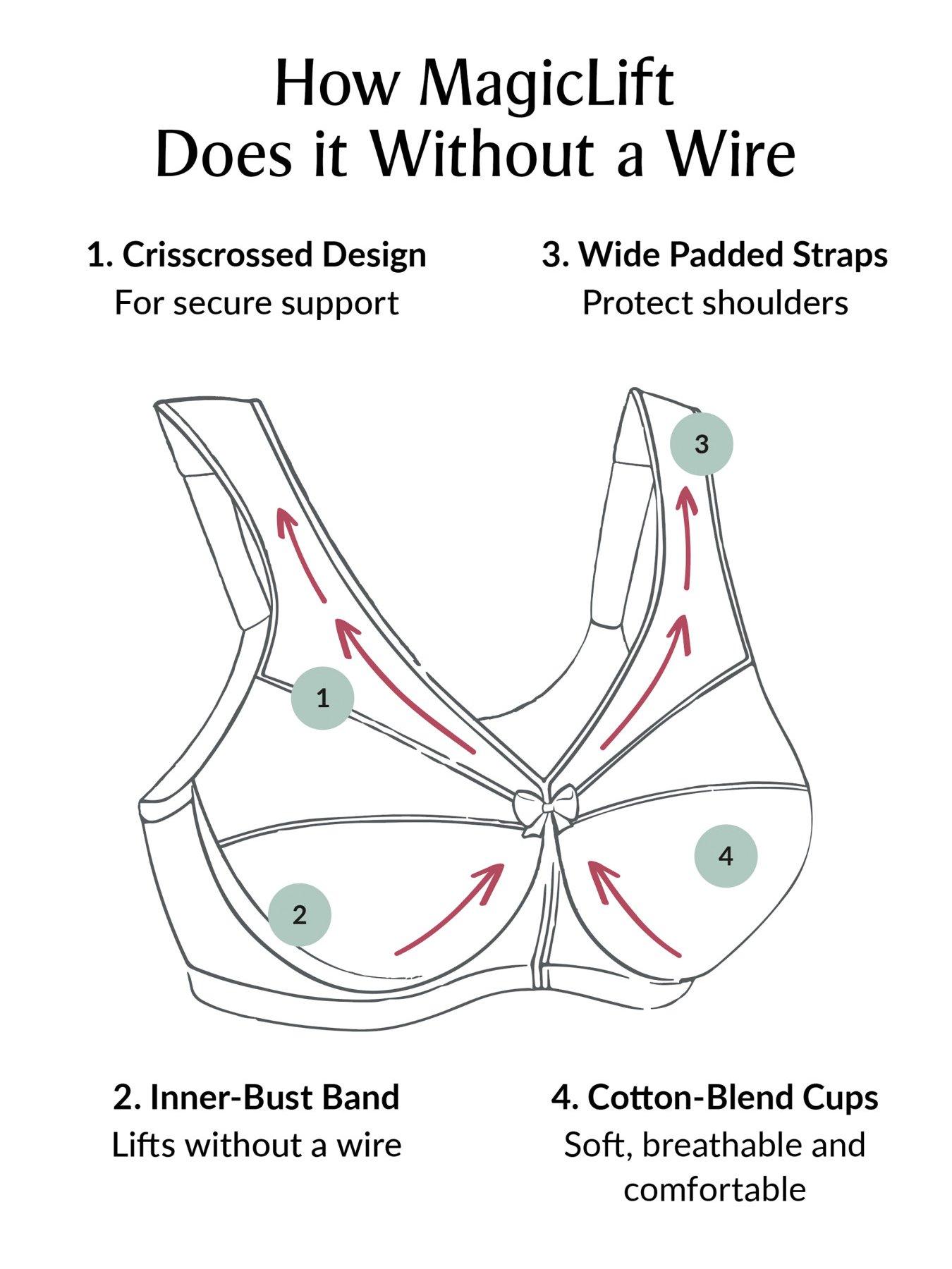 Image 5 of 6 of Glamorise 1005 Magic Lift Bra - Red