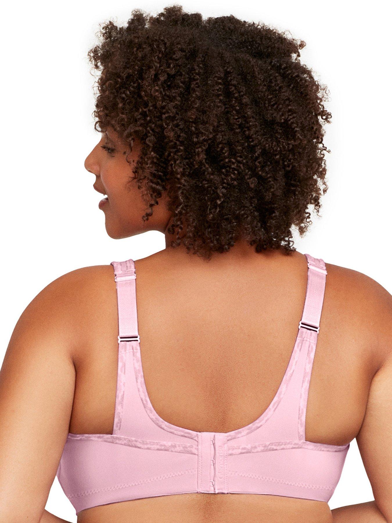 Image 2 of 6 of Glamorise Custom Control Camo Trim Sports Bra - Pink
