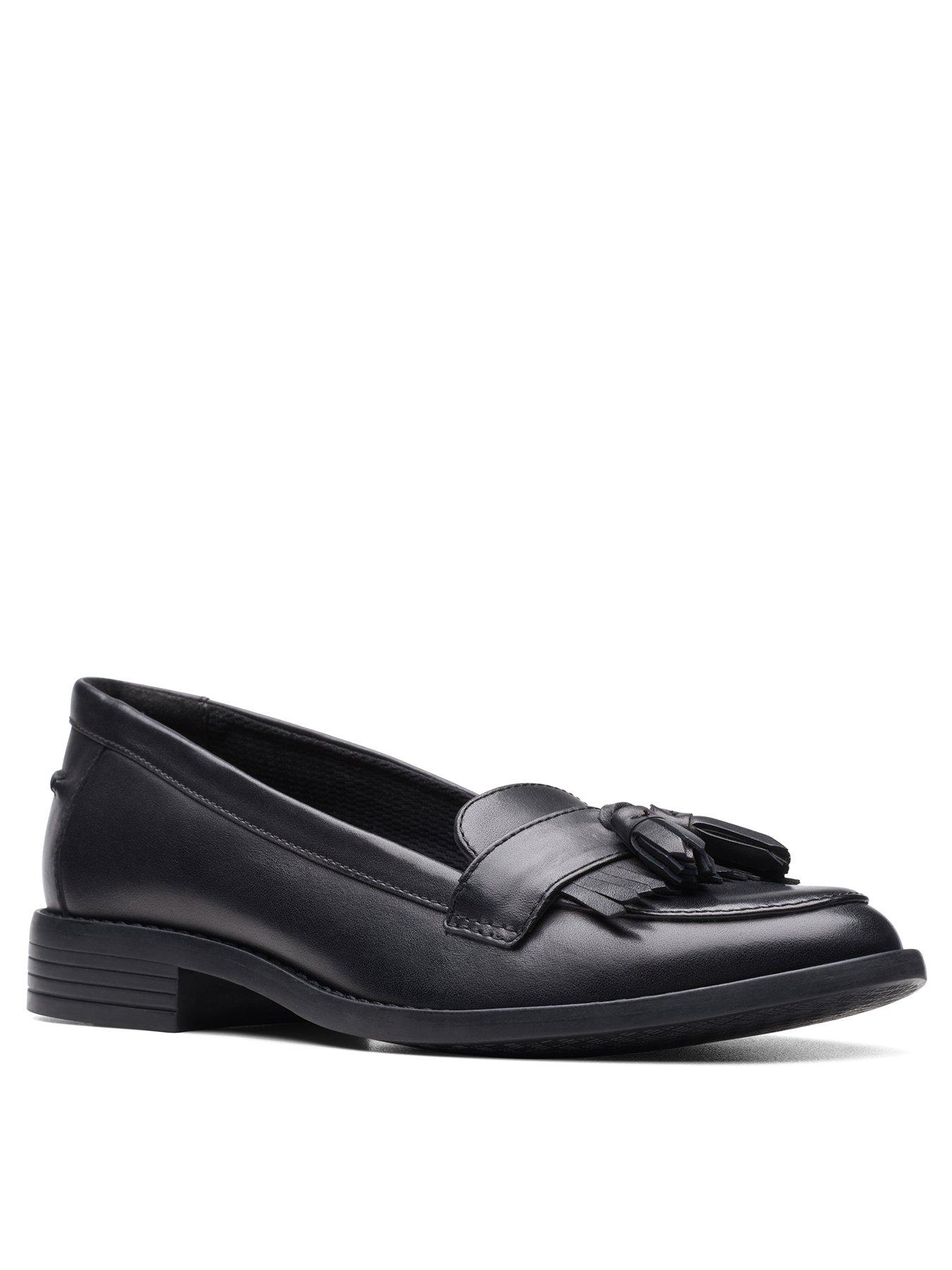 Clarks Camzin Angelica Shoes - Black Leather | Very.co.uk