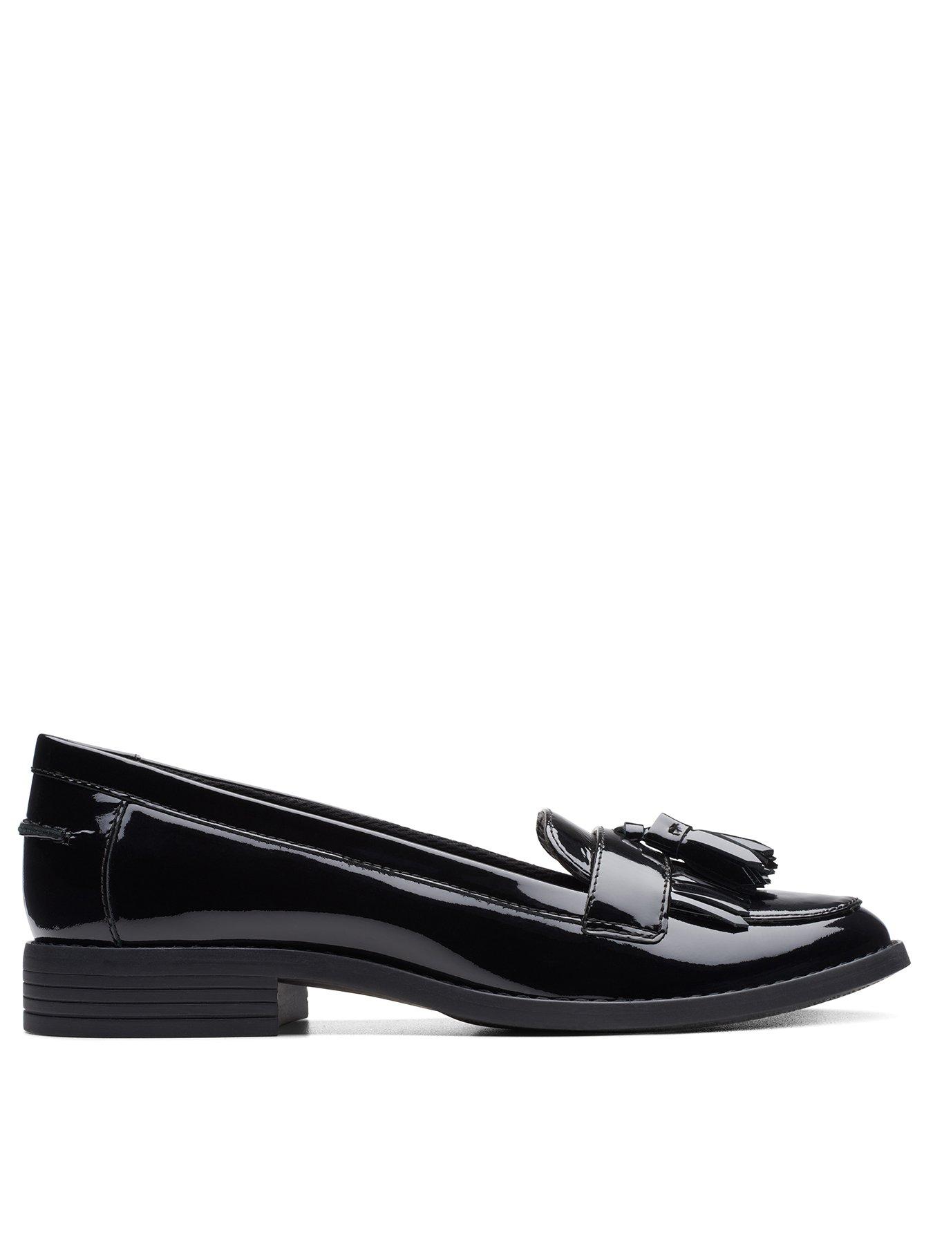 Clarks sale womens black hot sale shoes