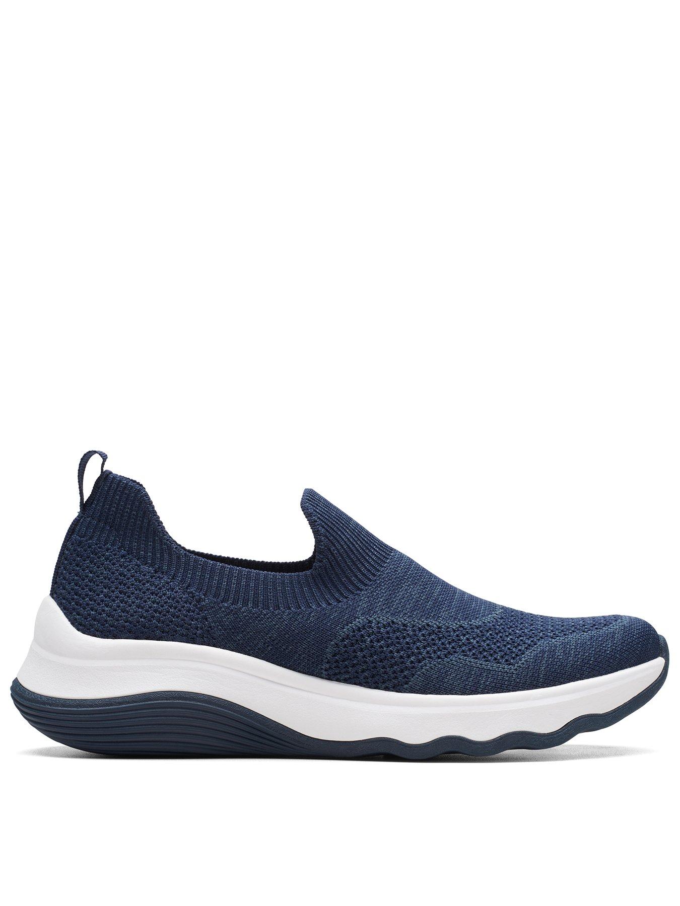 Clarks navy shop blue womens shoes