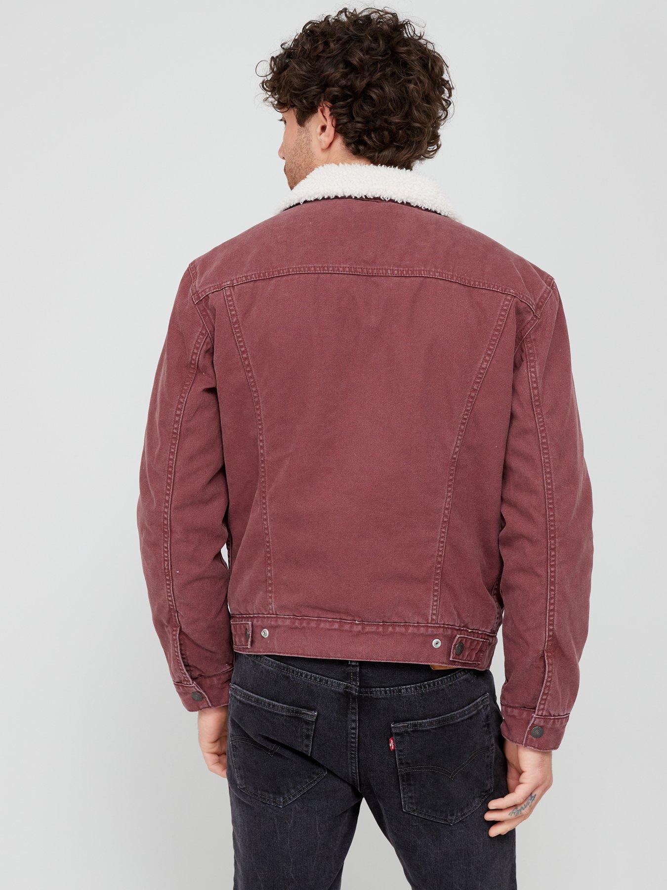 Men's denim on sale sherpa trucker jacket