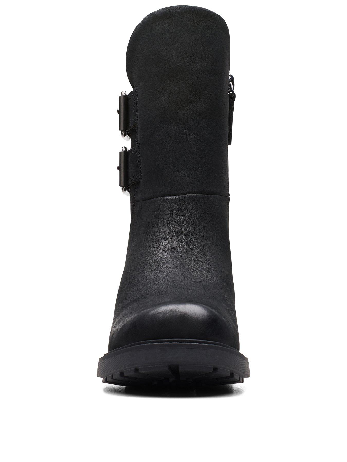 Clarks biker hot sale boots women's