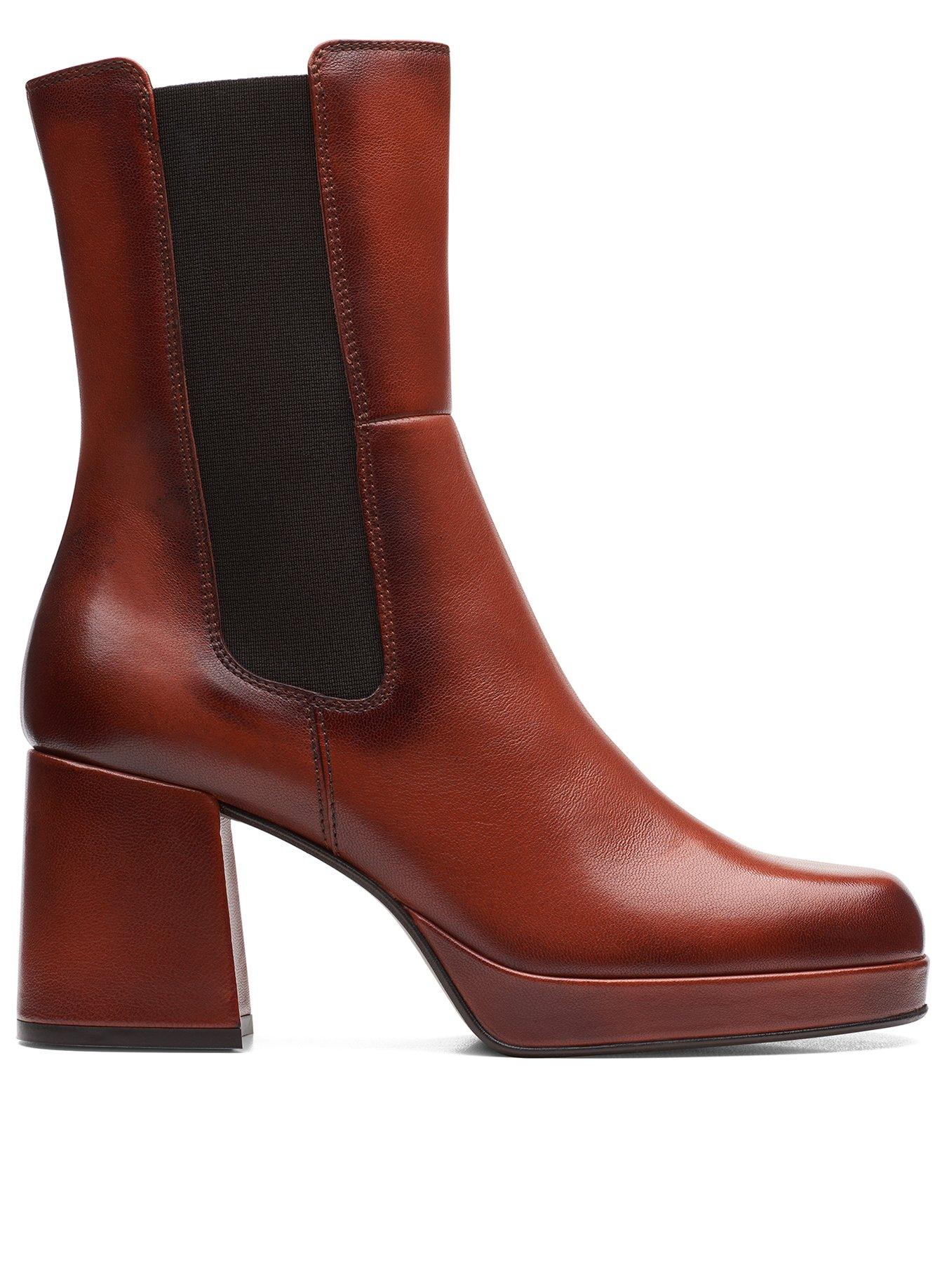 Clarks on sale burgundy boots