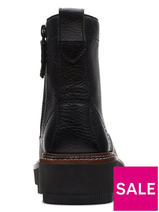 stillFront image of clarks-oriannaw-lace-boots-black-leather