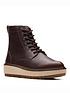  image of clarks-oriannaw-lace-boots-dark-brown-lea