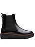  image of clarks-oriannaw-up-boots-black-leather