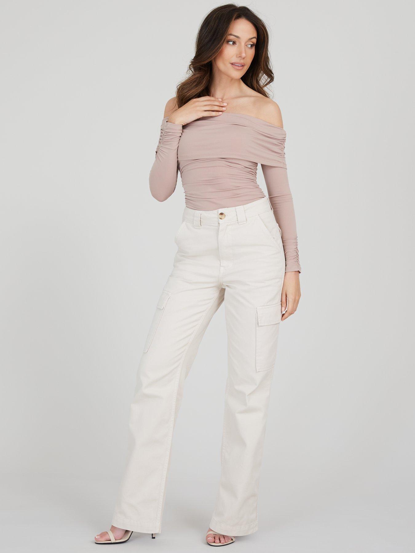 Beige best sale bardot top