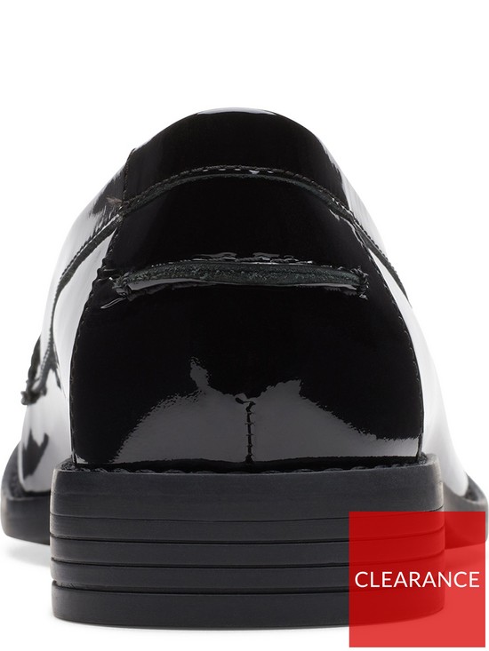 stillFront image of clarks-camzinangelica-wide-fit-shoes-black-pat-lea