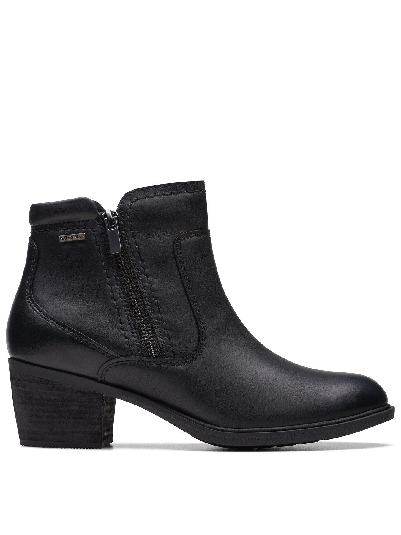 Clarks zip up clearance boots