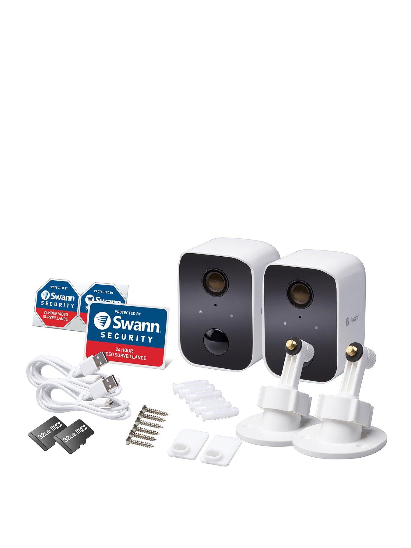 Product photograph of Swann Corecam 1080p Wire-free Security Camera W 32gb Sd Card - 2 Pack from very.co.uk