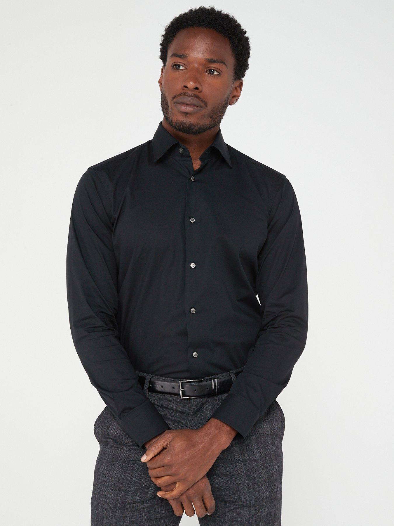 undefined Joe Kent Regular Fit Long Sleeve Shirt - Black