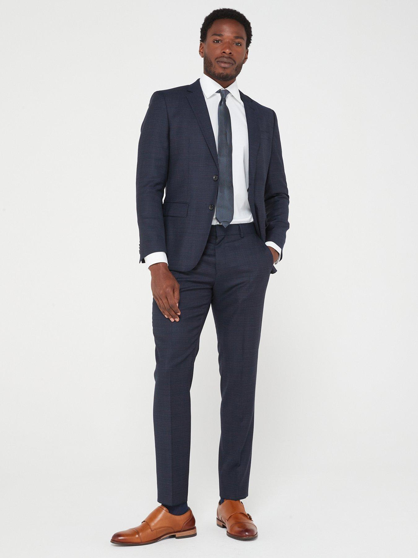 Image 3 of 5 of BOSS 2 Piece Slim Fit Suit - Dark Blue