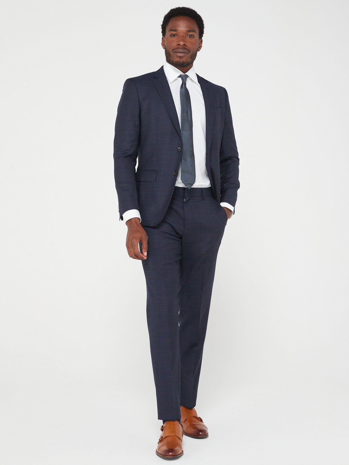 Image 4 of 5 of BOSS 2 Piece Slim Fit Suit - Dark Blue