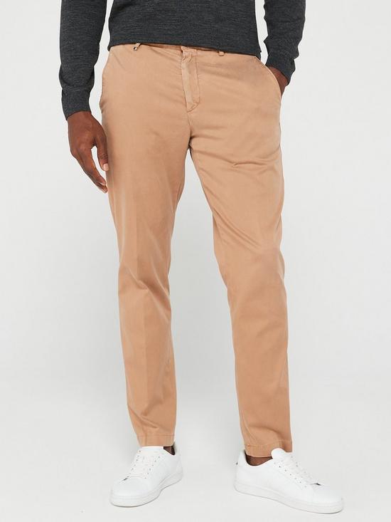 front image of boss-p-c-genius-slim-fit-trouser-medium-beige