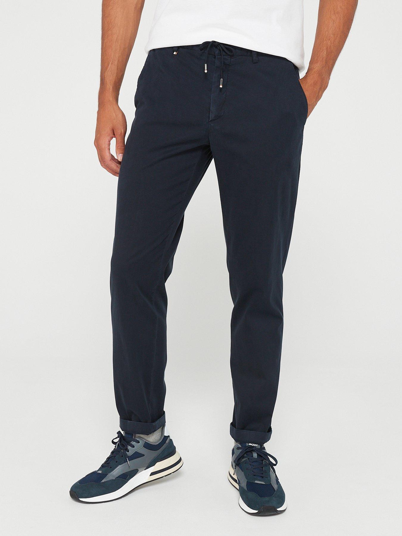 BOSS Genius Slim Fit Trouser - Dark Blue | very.co.uk