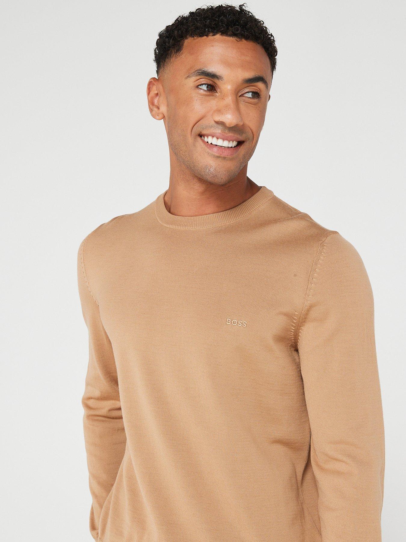 BOSS Botto l Crew Neck Jumper Dark Beige Very