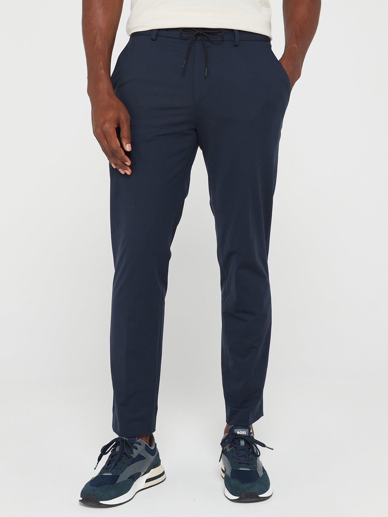 undefined P Genius Slim Fit Suit Trousers - Dark Blue
