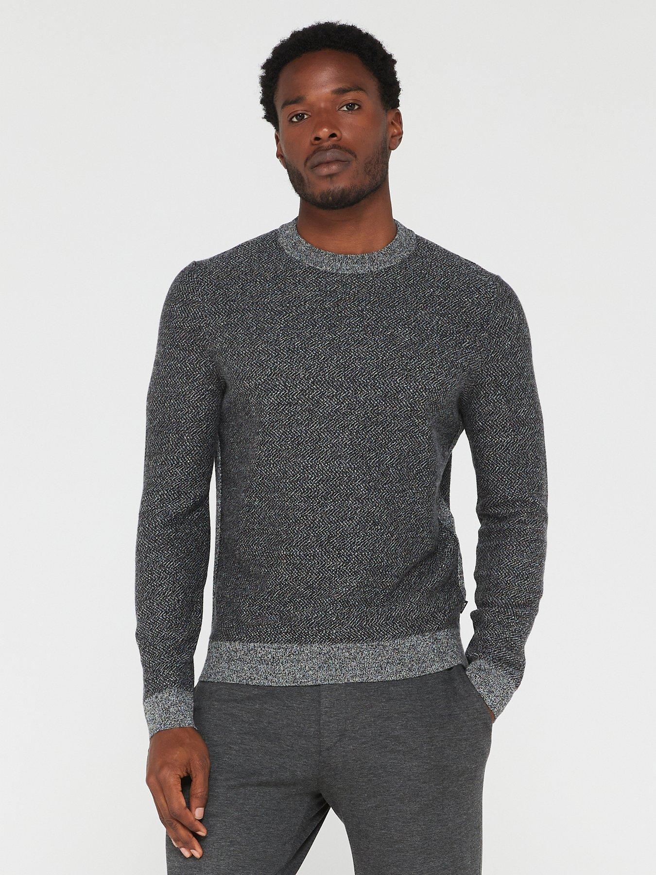 BOSS Marameo Crew Neck Jumper - Black | very.co.uk