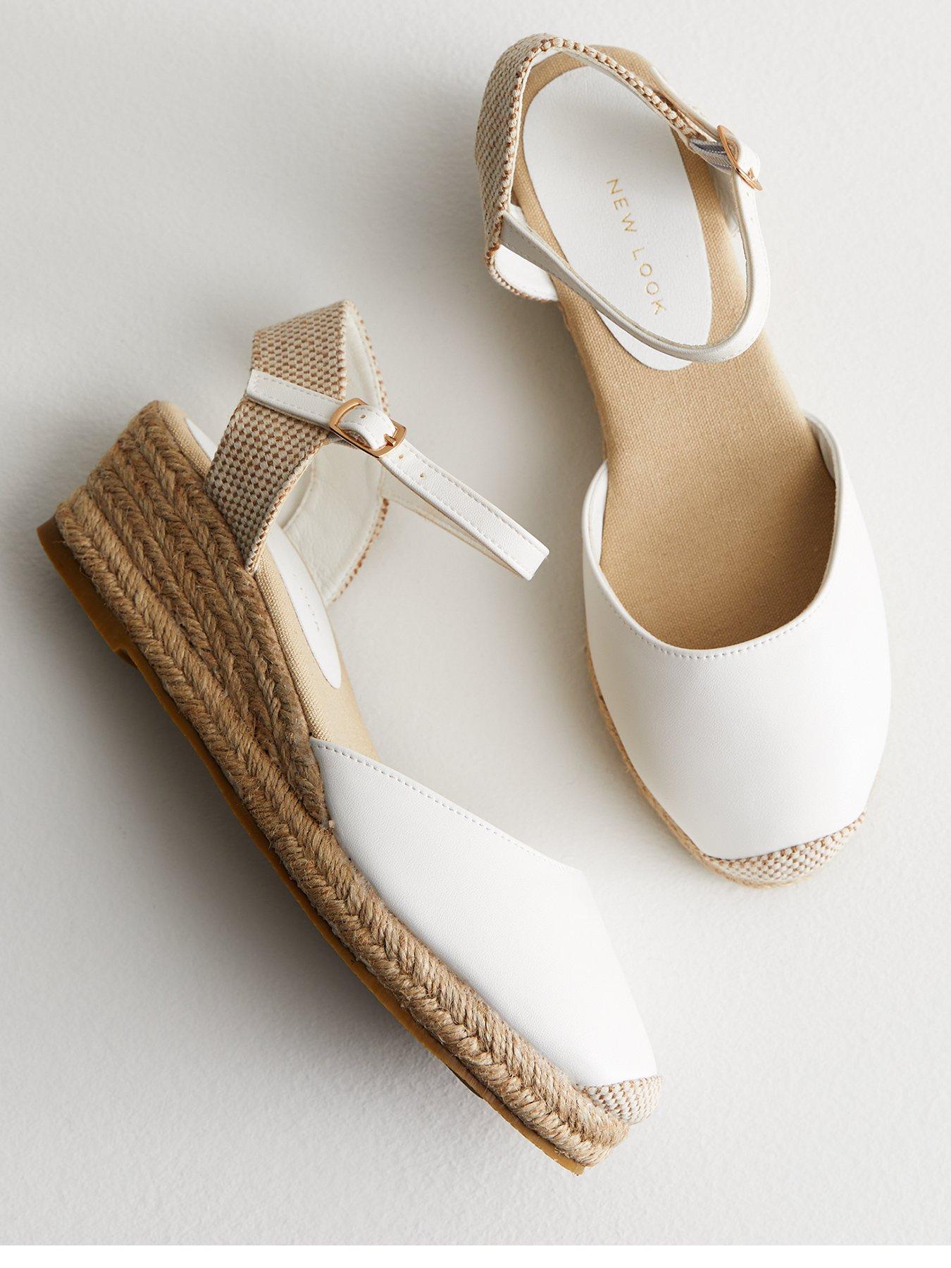 White hot sale sandals espadrilles