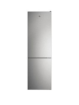 Product photograph of Hoover Hoce4t620exk 60 40 Split Frost Free Fridge Freezer 2m High 60cm Wide - Stainless Steel from very.co.uk
