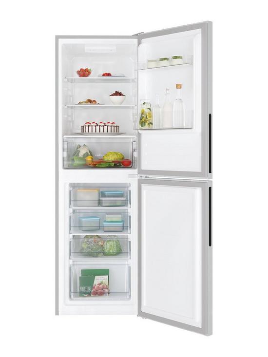 stillFront image of candy-cct3l517fsk-low-frost-freestanding-fridge-freezer--nbspsilver