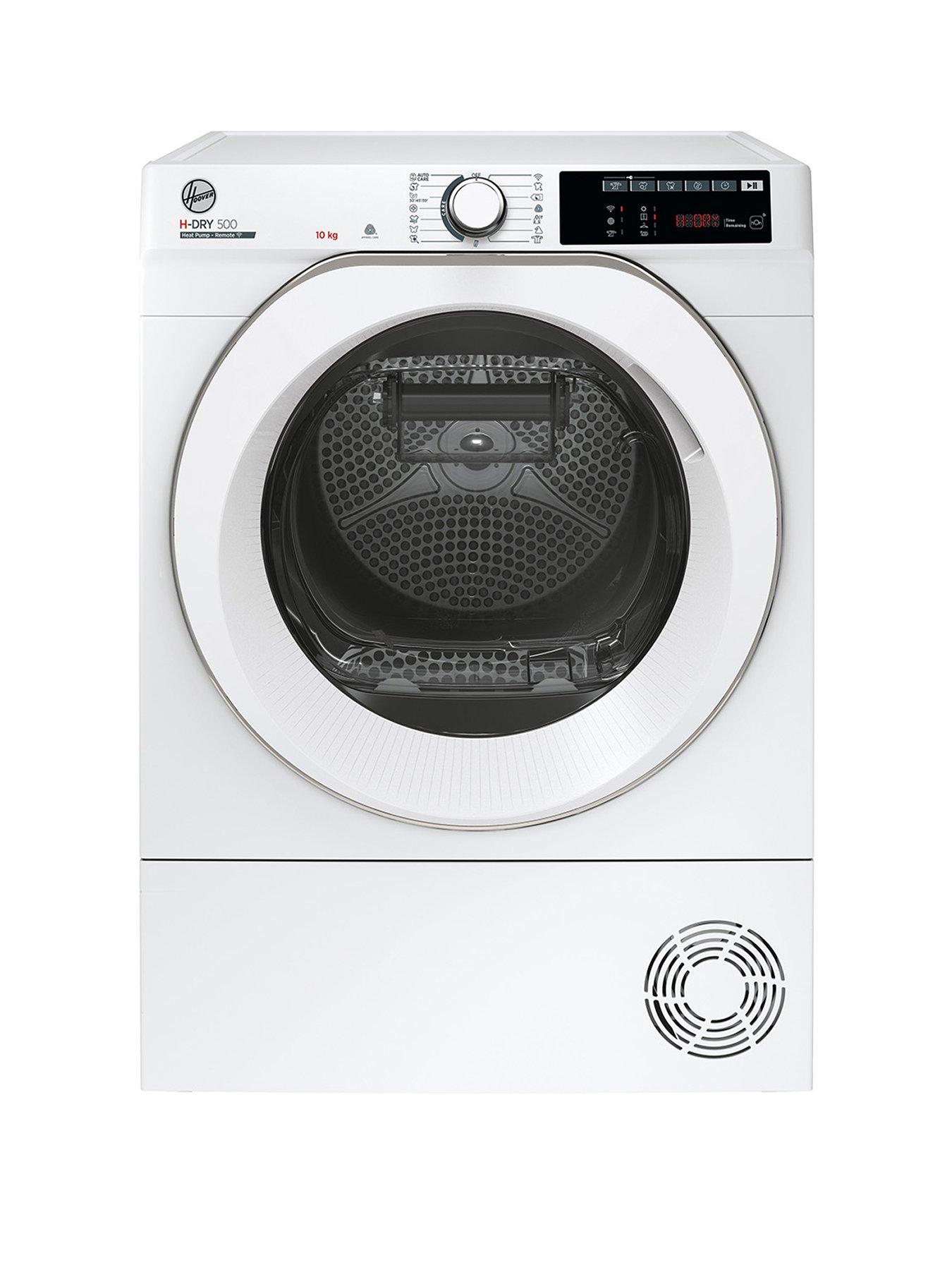 Hoover H-DRY 500 NDEH10A2TCE80 10kg Freestanding Heatpump Tumble Dryer - White with Chrome door