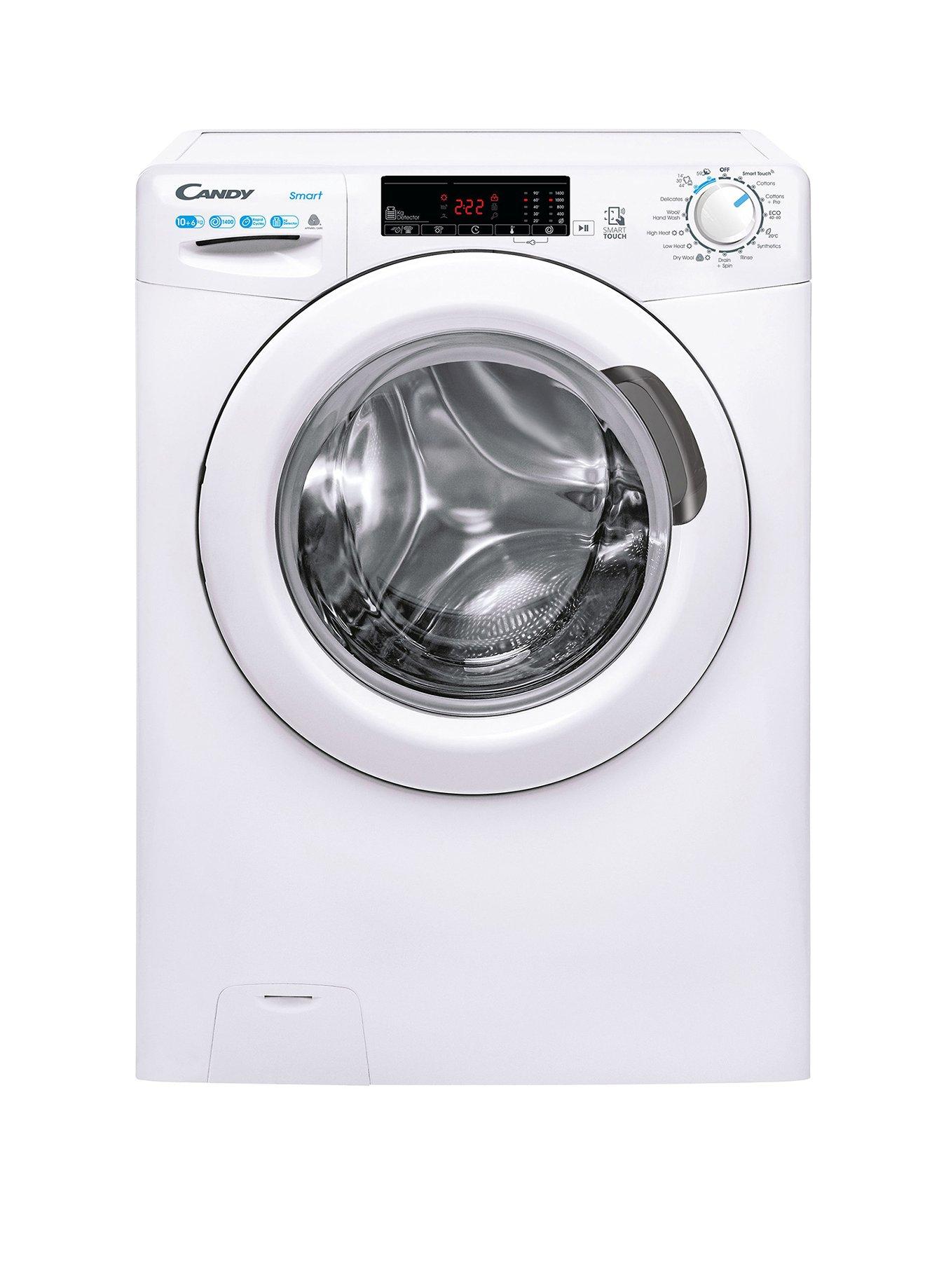 Product photograph of Candy Smart Csw 4106te 1-80 10 6kg Wash Dry 1400 Rpm Freestanding Washer Dryer - White from very.co.uk