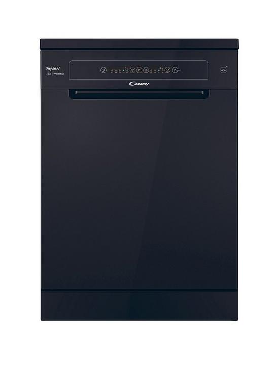 front image of candy-cf3e9l0b-80-13-place-fullnbspsize-freestanding-dishwasher-withnbspwifi--nbspblack