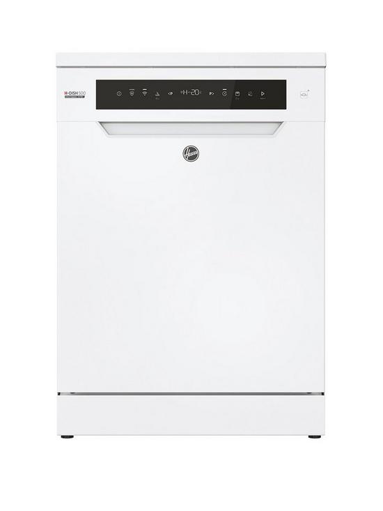 front image of hoover-hf-5c7f0w-80-15-place-fullnbspsize-freestanding-dishwasher-withnbspwifi--nbspwhite