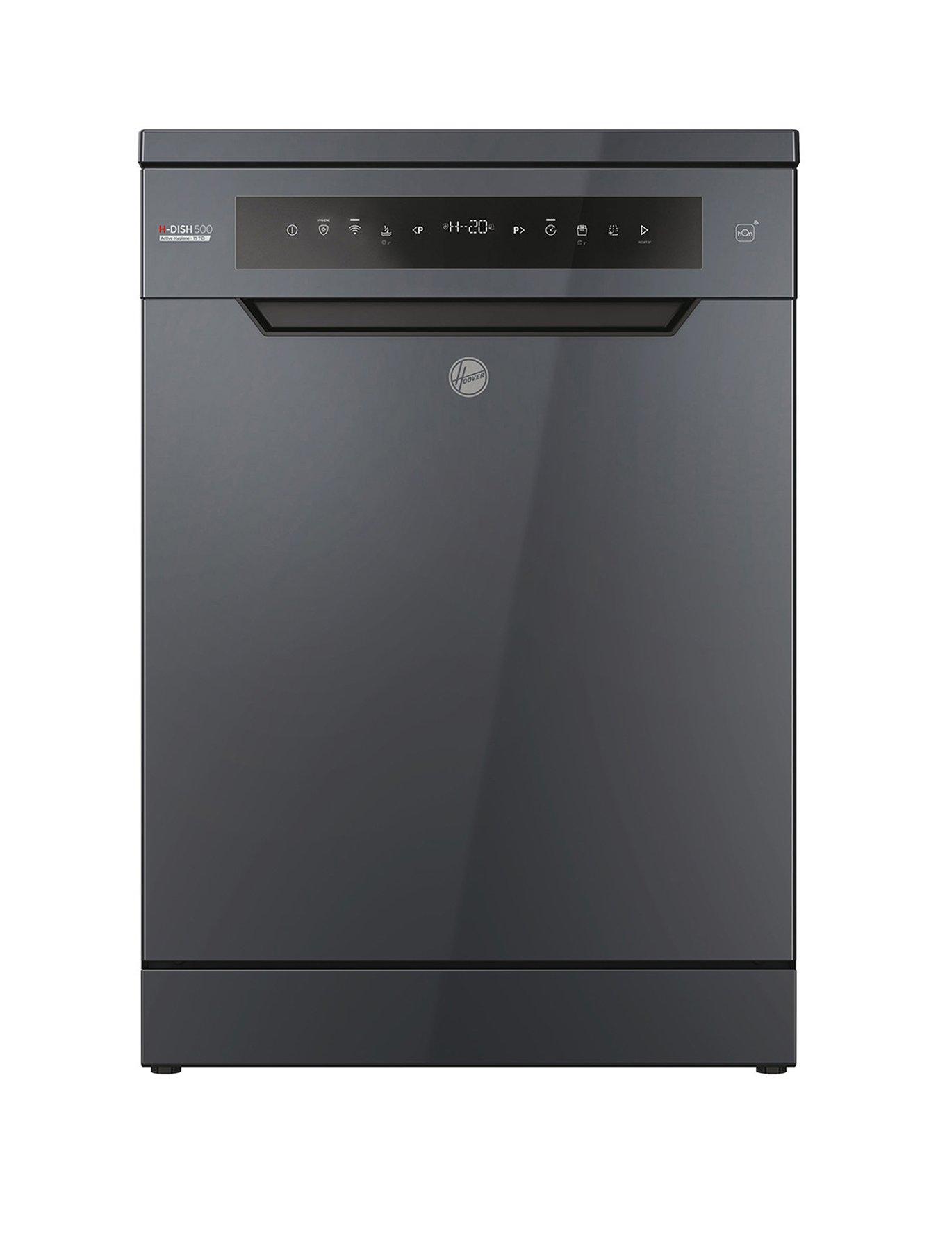 Product photograph of Hoover Hf5c7f0a-80 15 Place Full Size Freestanding Dishwasher With Wifi - Anthracite from very.co.uk