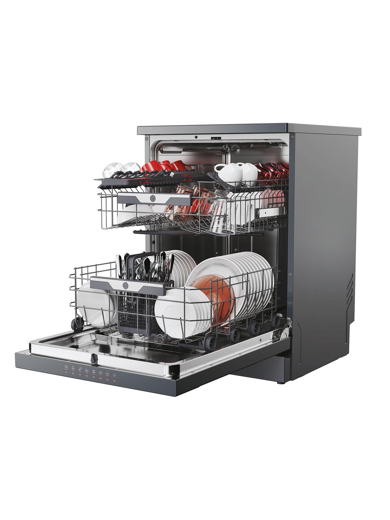 Image 2 of 7 of Hoover HF 5C7F0A-80 15 place full&nbsp;size Freestanding Dishwasher with&nbsp;WIFI -&nbsp;Anthracite