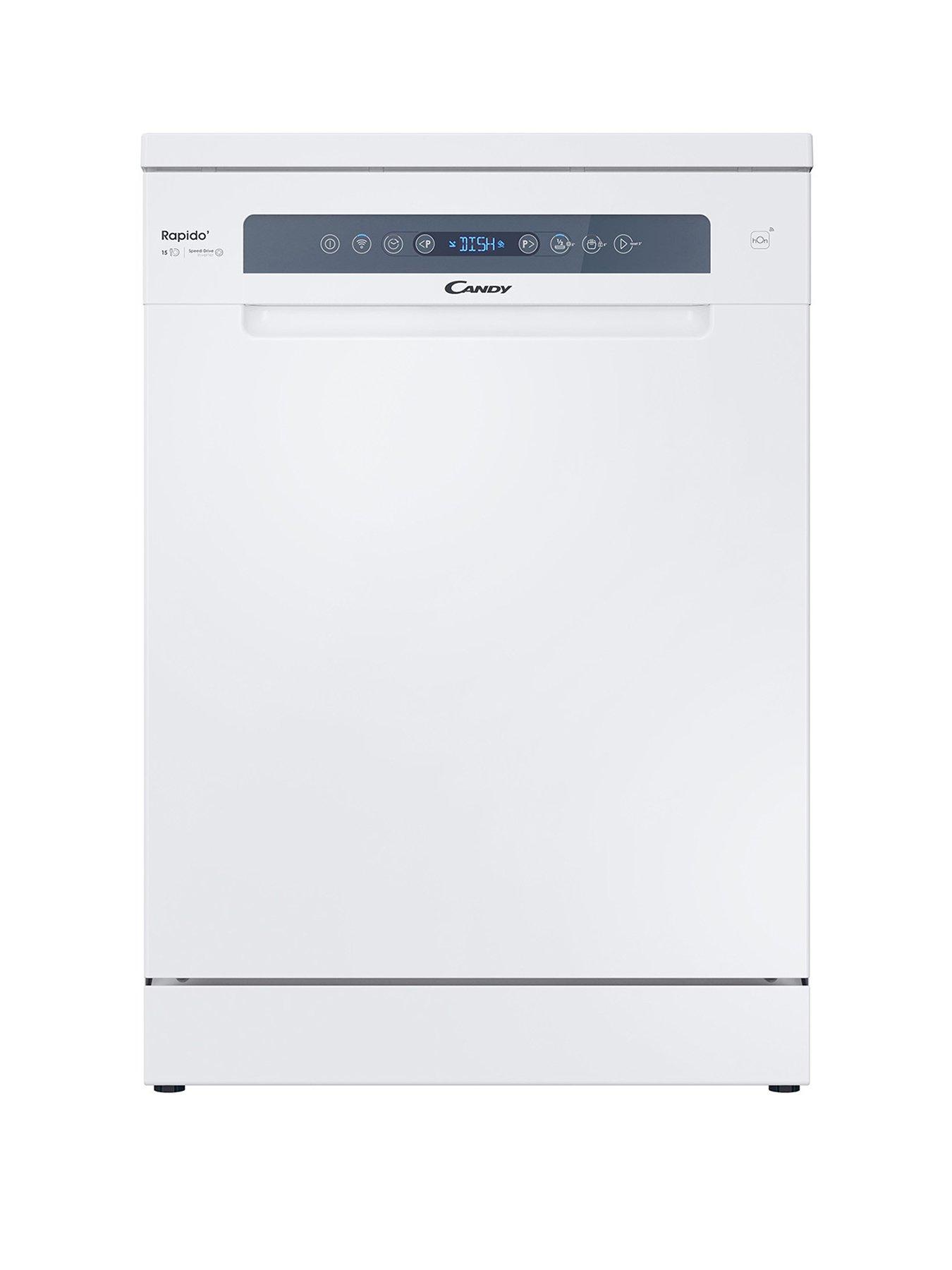 Product photograph of Candy Cf 5c7f0w 15 Place Full Size Freestanding Dishwasher With Wifi - White from very.co.uk