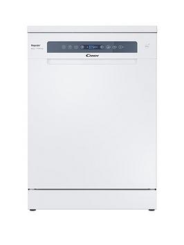 Product photograph of Candy Cf 5c7f0w-80 15 Place Full Size Freestanding Dishwasher With Wifi - White from very.co.uk