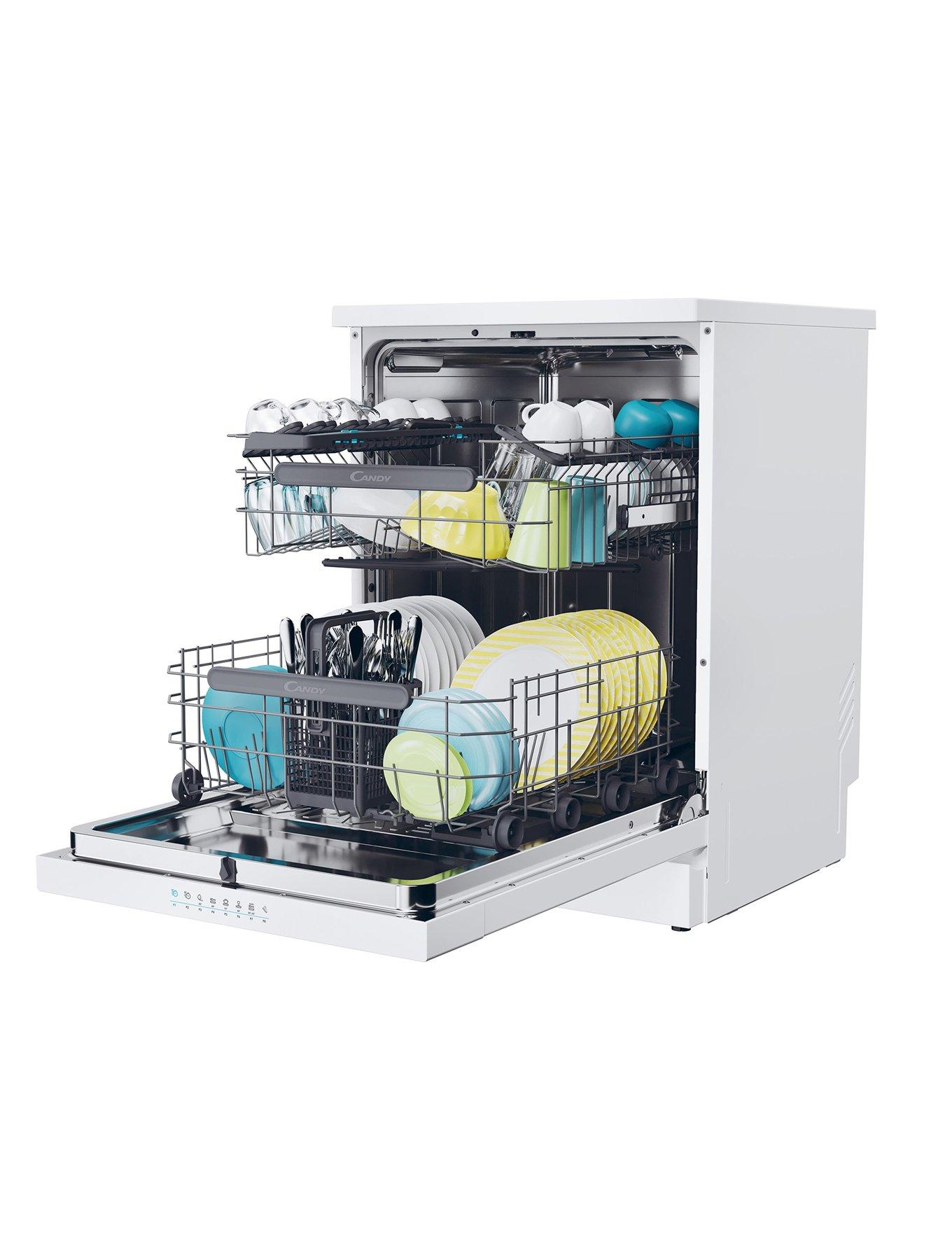 Image 2 of 7 of Candy CF 5C7F0W-80 15-Place Fullsize 60cm Wide&nbsp;Freestanding Dishwasher with&nbsp;WiFi -&nbsp;White