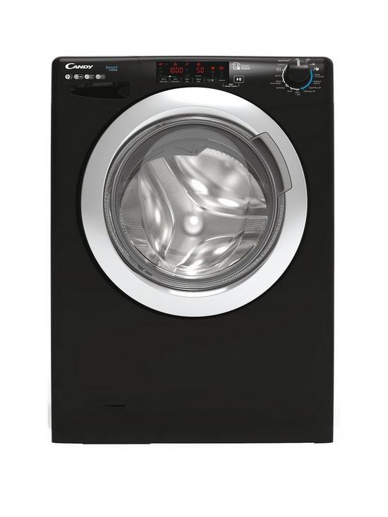 front image of candy-smart-pro-cs69twmcbe1-80-9kgnbsploadnbsp1600-rpm-spinnbspwashing-machine-a-rated-black-with-chrome-door