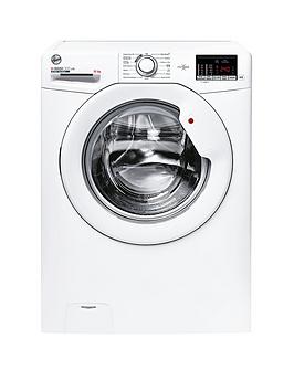 Product photograph of Hoover H-wash 300 H3w 4102dae 1-80 10kg Load 1400 Spin Freestanding Washing Machine - White from very.co.uk