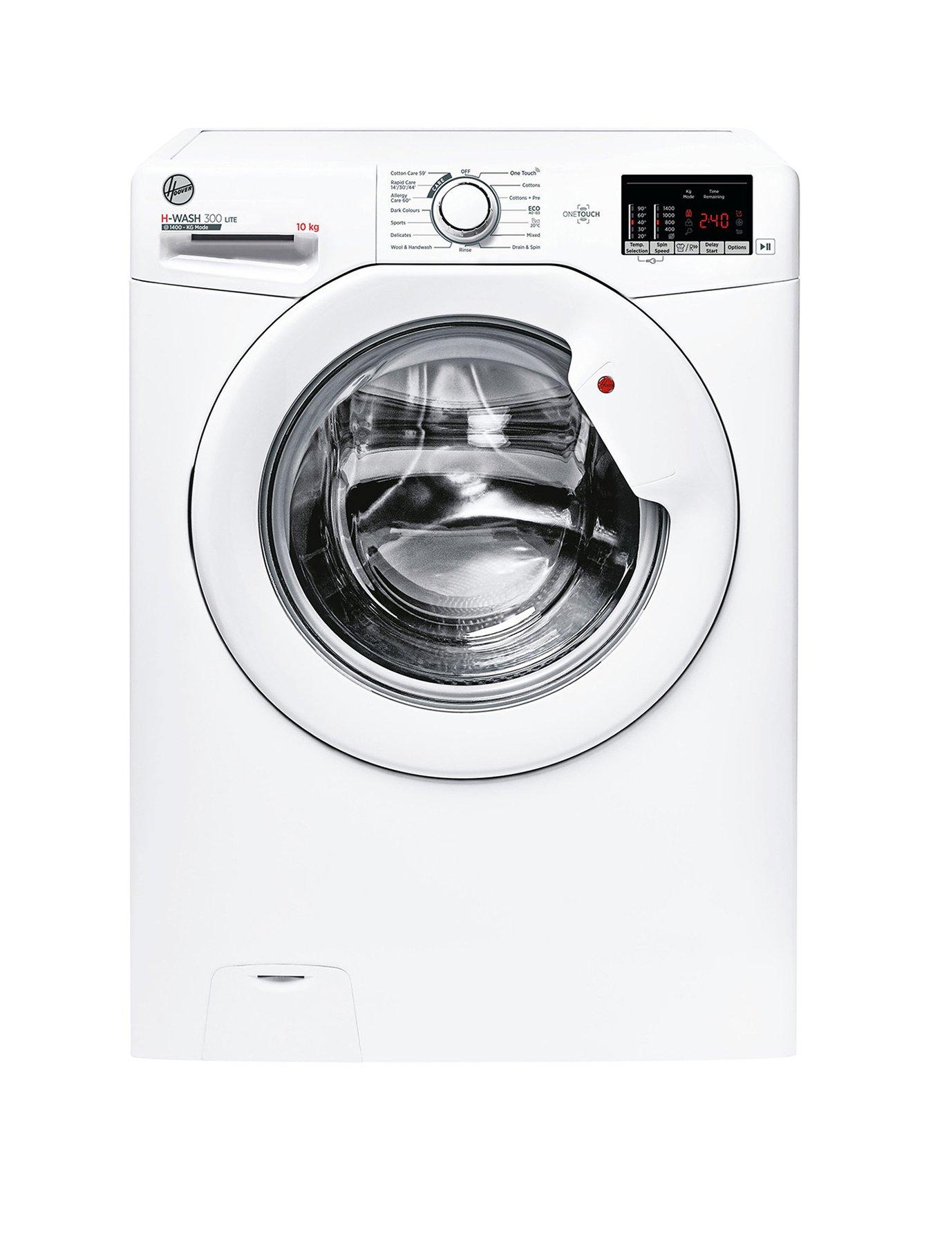 Image 1 of 6 of Hoover H-WASH 300 H3W 4102DAE/1-80 10kg Load, 1400 Spin&nbsp;Freestanding Washing Machine -&nbsp;White