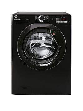 Product photograph of Hoover H-wash 300 H3w4102dabbe-80 10kg 1400 Rpm Freestanding Washing Machine - Black from very.co.uk