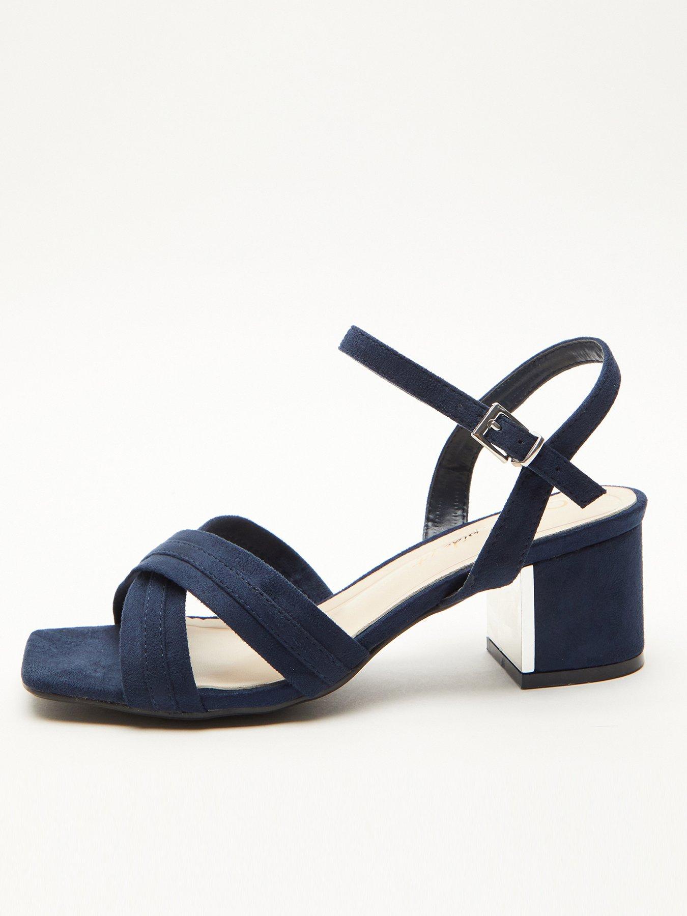 Blue wide best sale fit sandals