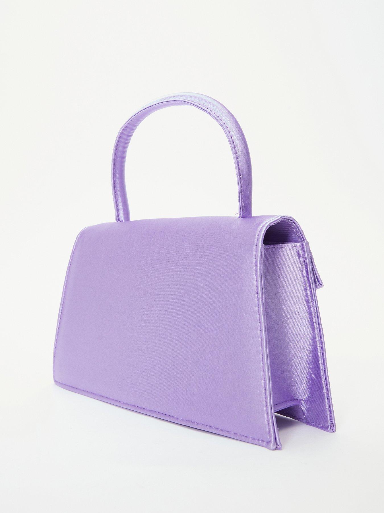 Image 3 of 4 of Quiz Satin Diamante Bow Mini Tote Bag