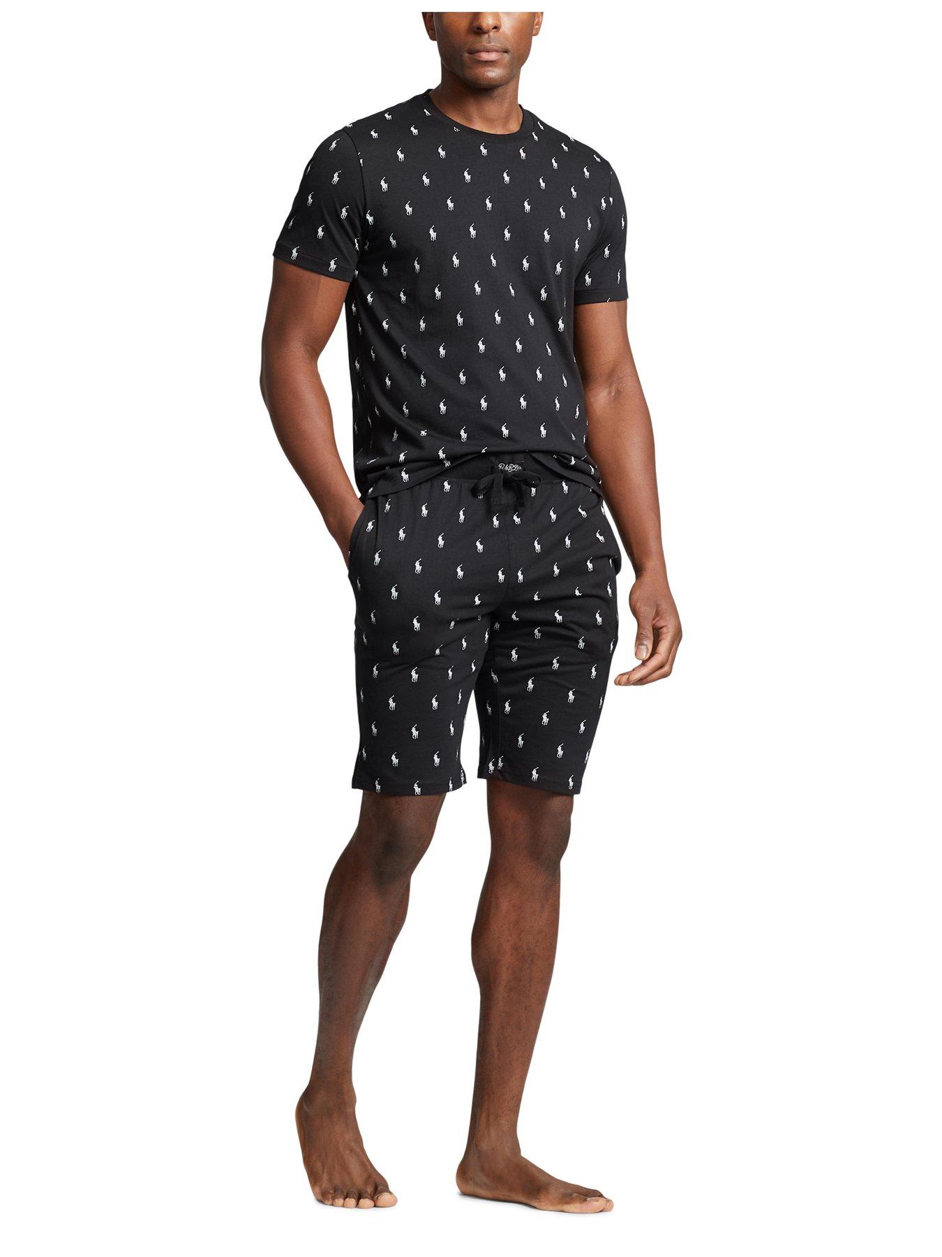 Image 3 of 4 of Polo Ralph Lauren Allover Print Lounge T-Shirt - Black