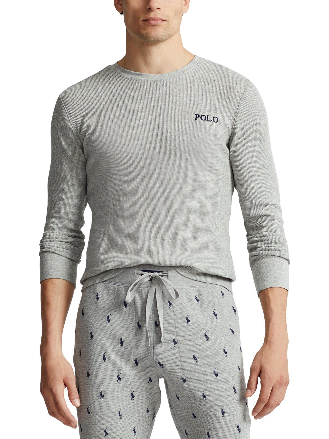 Polo Ralph Lauren Waffle L s Top Grey Very