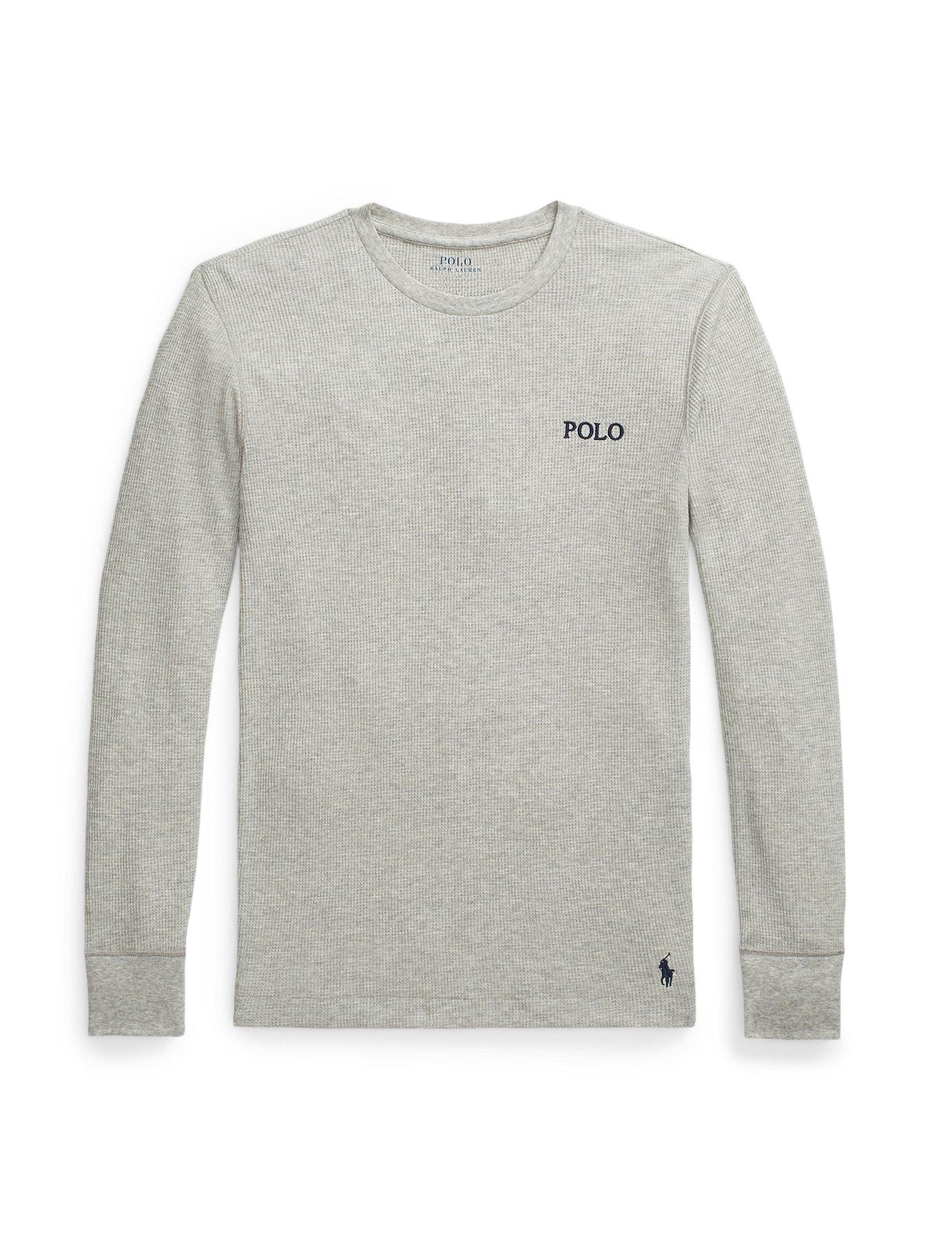 Polo Ralph Lauren Waffle L s Top Grey Very