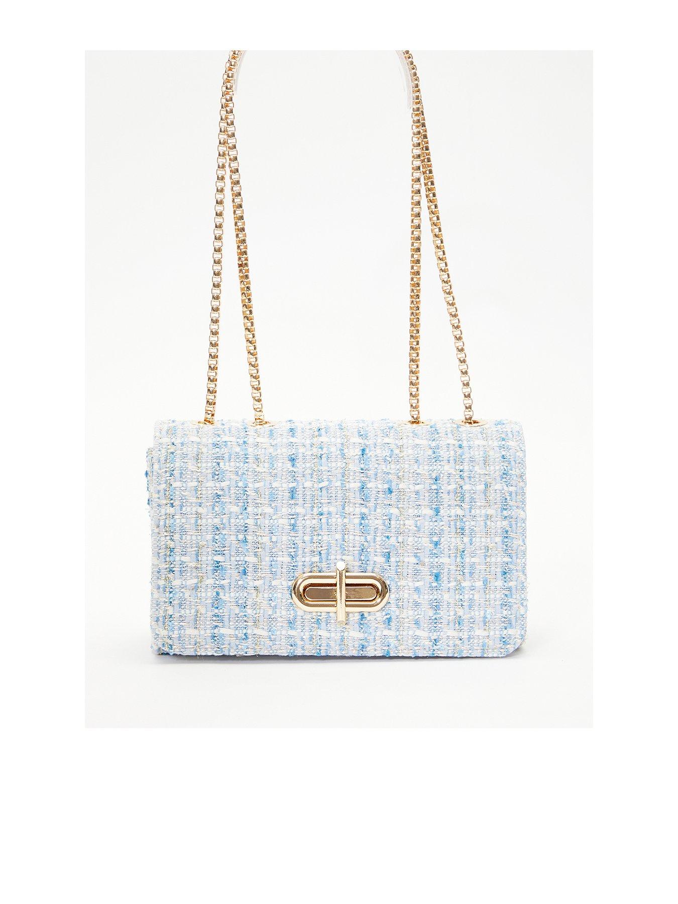 Quiz Tweed Cross Body Bag very.co.uk