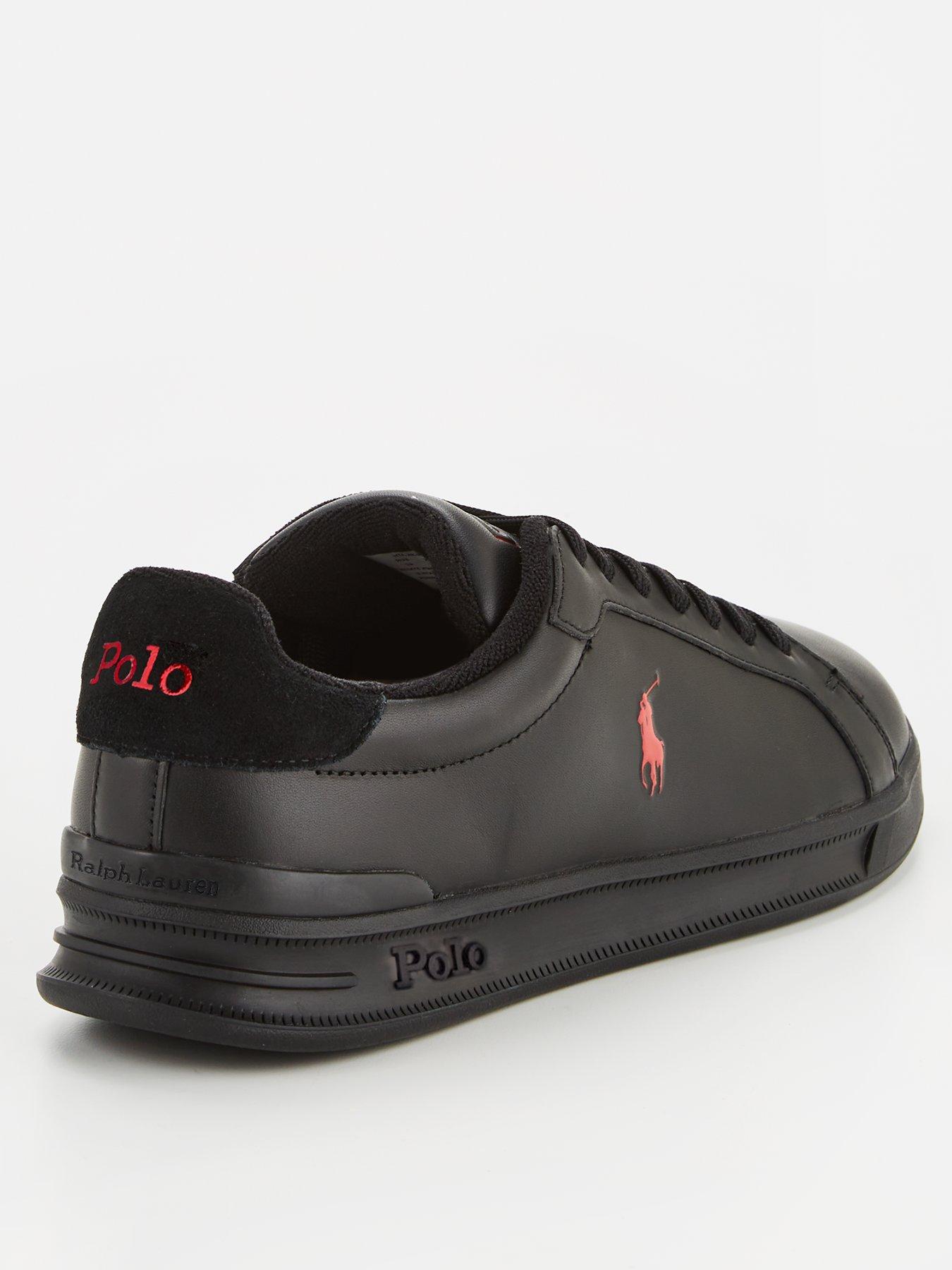 Ralph lauren hot sale black trainers