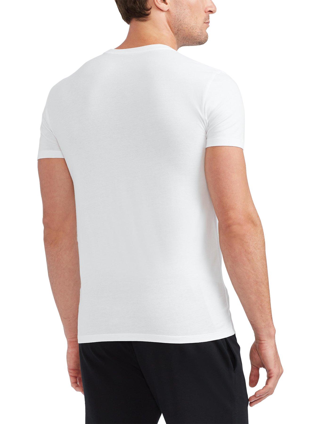 Image 3 of 6 of Polo Ralph Lauren 3 Pack of Slim&nbsp;T-Shirts - Black/White/Grey