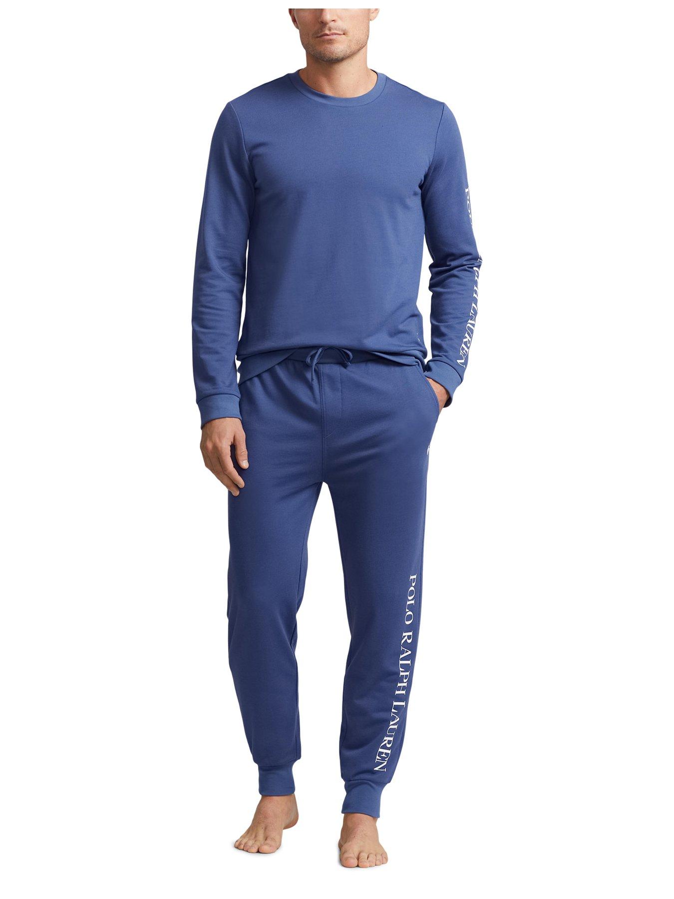 Polo Ralph Lauren Leg Logo Cuffed Pant - Blue | very.co.uk