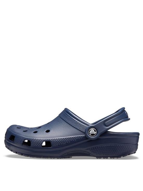 front image of crocs-mens-classic-clog-sandal-blue